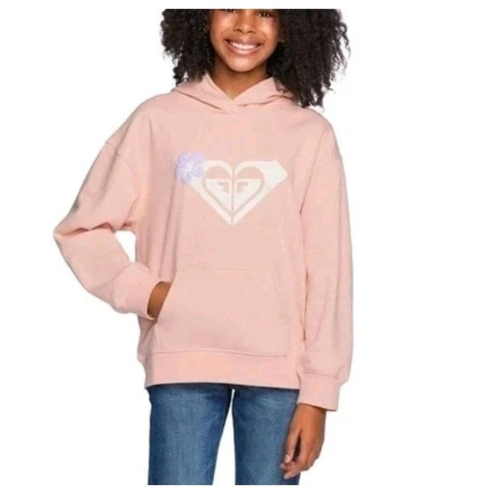 Roxy Girl Youth Hoodie, XL 18/20. Color Pink (Tropical Peach) NWT